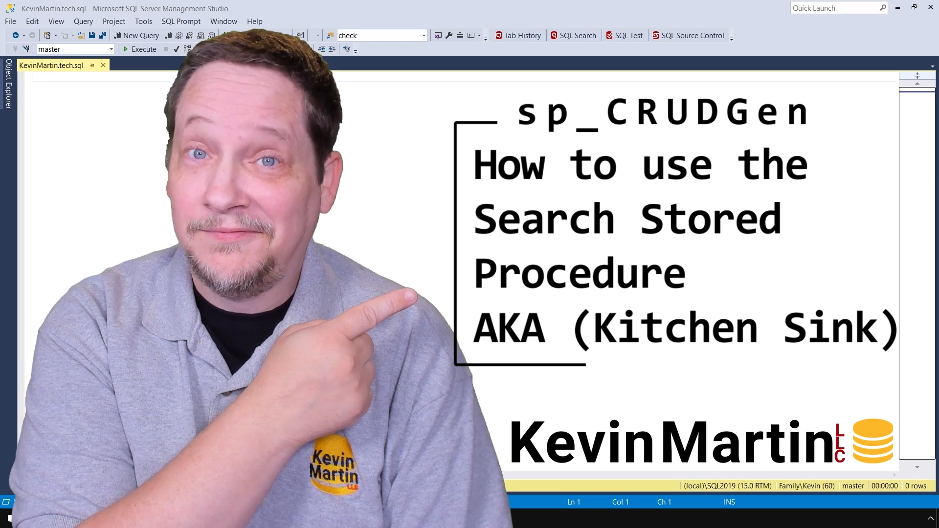 sp_CRUDGen – How to use the Search Stored Procedure AKA (Kitchen Sink)